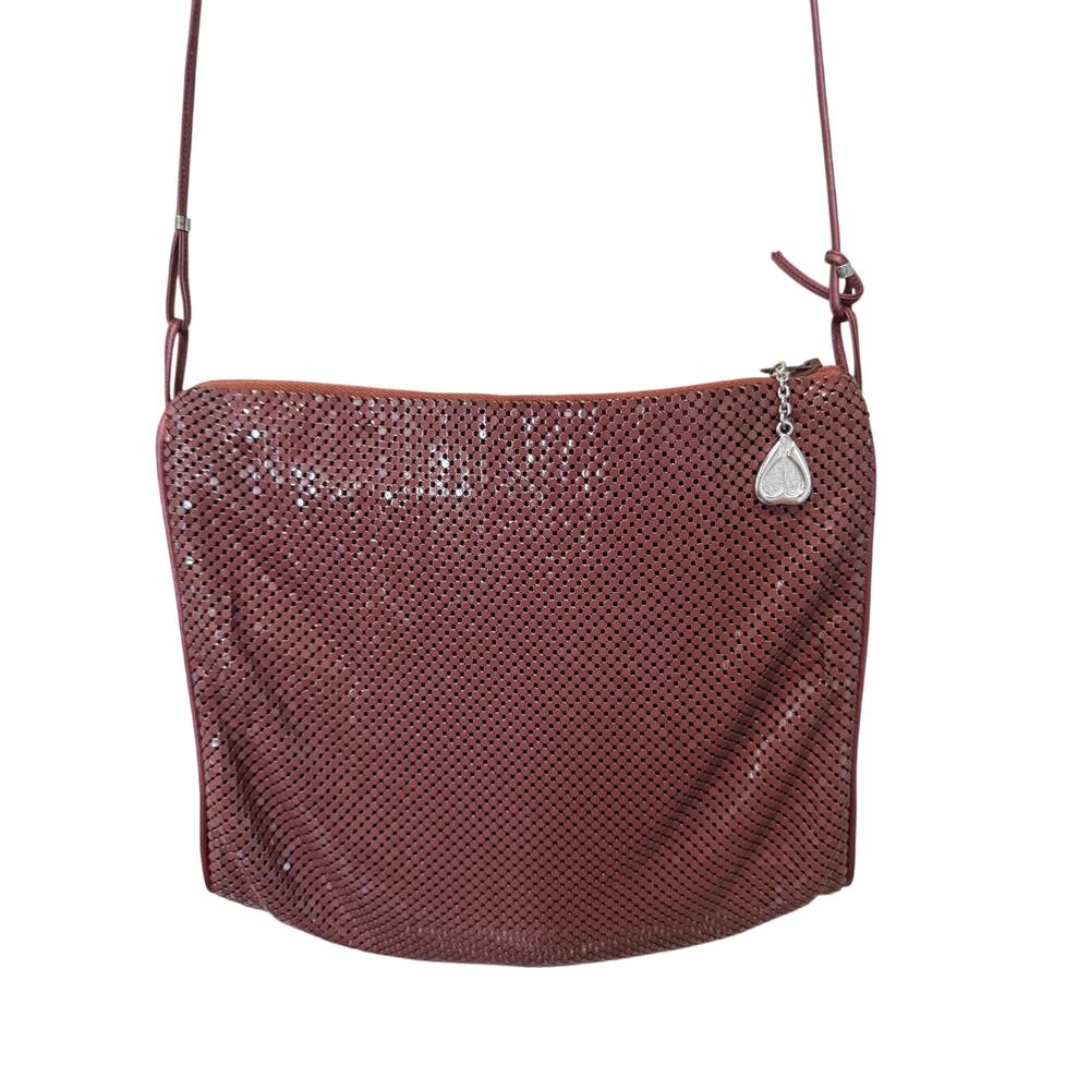 Whiting & Davis Mesh Shoulder Bag Dusty Rose